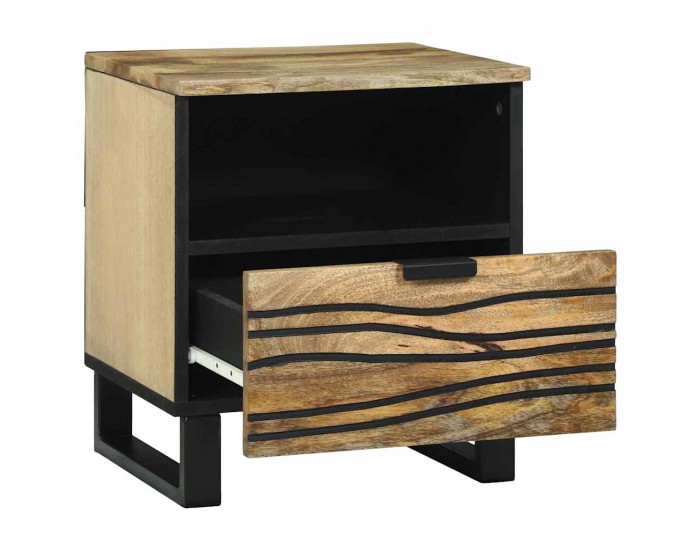 Sonata H Нощен шкаф Кафяво 40 x 33 x 46 см мангово дърво масив