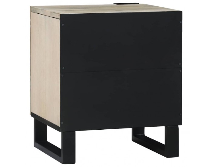 Sonata H Нощни маси Естествен 40 x 33 x 46 см мангово дърво масив