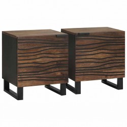 Sonata H Нощен шкаф 2 pcs Орех 40 x 33 x 46 см мангово дърво масив - Нощни шкафчета