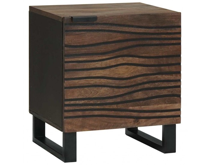 Sonata H Нощен шкаф 2 pcs Орех 40 x 33 x 46 см мангово дърво масив