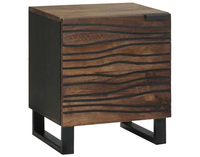 Sonata H Нощен шкаф 2 pcs Орех 40 x 33 x 46 см мангово дърво масив