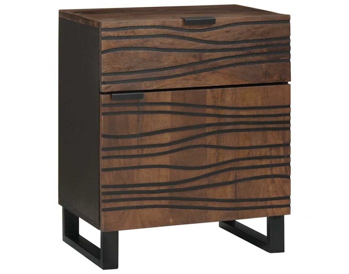 Sonata H Нощен шкаф с чекмедже Орех 50 x 33 x 60 см мангово дърво масив