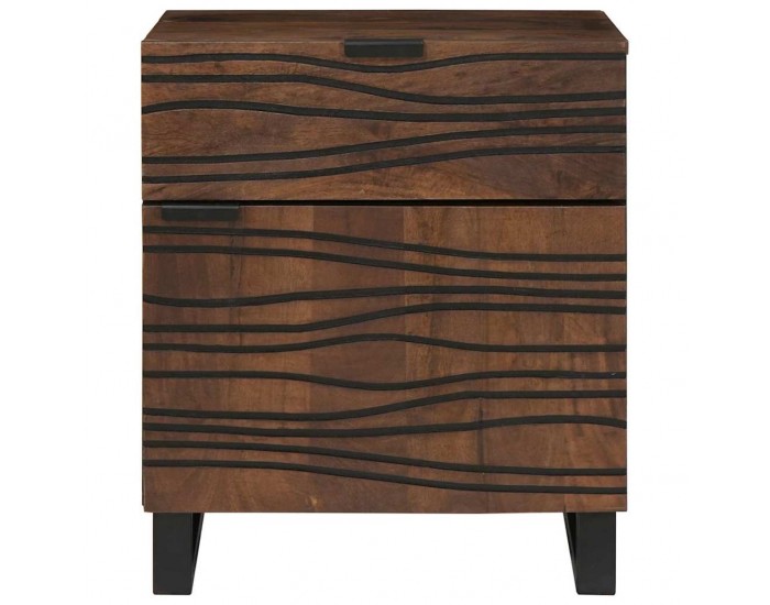 Sonata H Нощен шкаф с чекмедже Орех 50 x 33 x 60 см мангово дърво масив