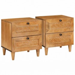 Sonata H Нощно шкафче с чекмедже 2 pcs Светлокафяво 40 x 33 x 46 см - Нощни шкафчета