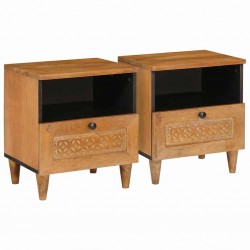 Sonata H Нощно шкафче с чекмедже 2 pcs Светлокафяво 40 x 33 x 46 см - Нощни шкафчета