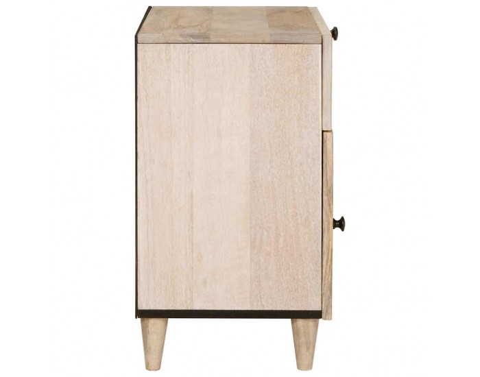 Sonata H Нощно шкафче с врата Бежово 50 x 33 x 60 см мангово дърво масив