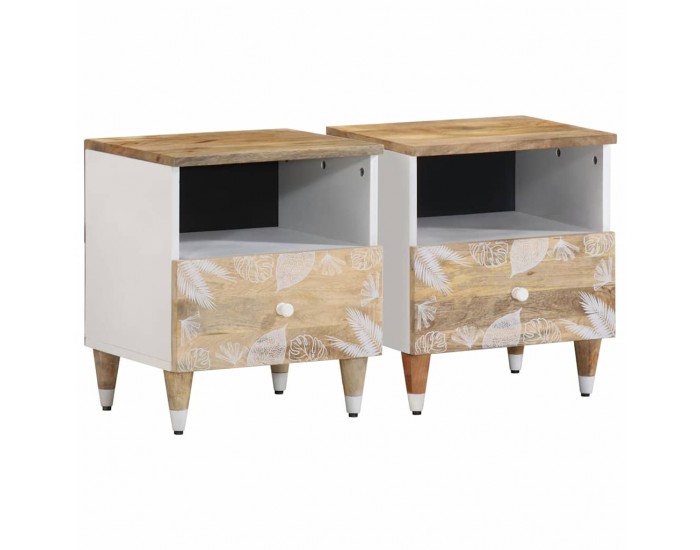 Sonata H Нощни шкафчета, 2 бр, 40x33x46 см, манго масив