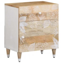 Sonata H Нощно шкафче 50x33x60 см мангово дърво масив - Нощни шкафчета