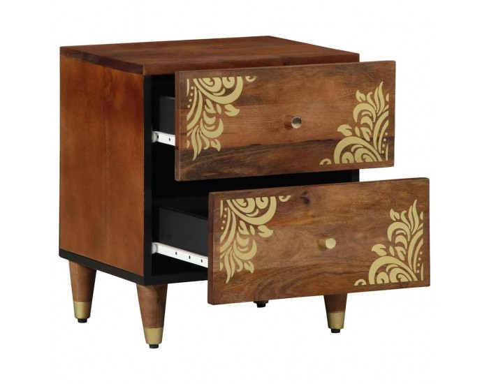 Sonata H Нощен шкаф Меденокафяво 40 x 33 x 46 см мангово дърво масив