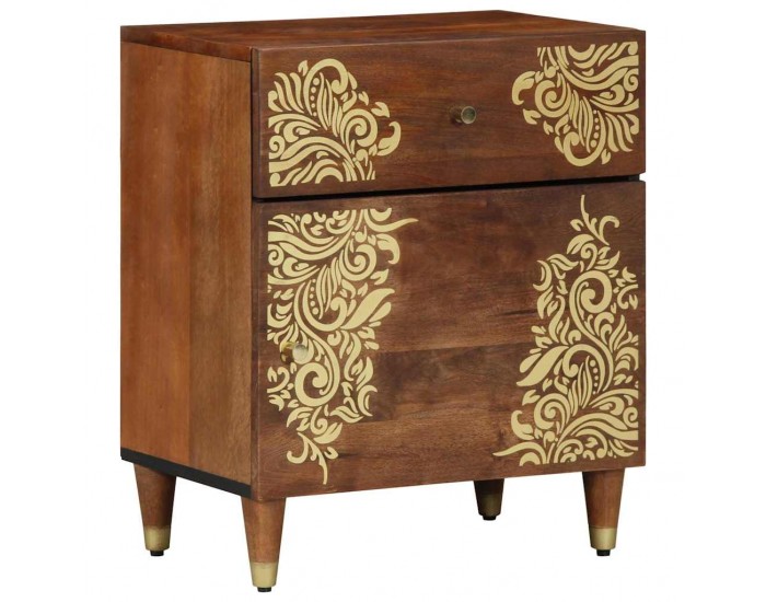 Sonata H Нощен шкаф Меденокафяво 50 x 33 x 60 см мангово дърво масив