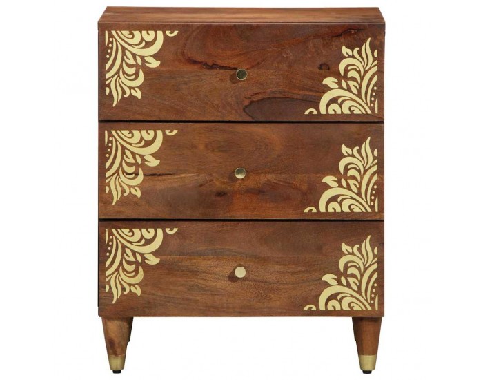 Sonata H Нощен шкаф Меденокафяво 50 x 33 x 62 см мангово дърво масив