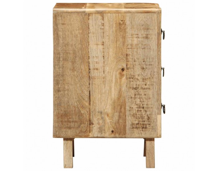 Sonata H Нощно шкафче 2 бр. 37x32x50 см Масивна дървесина Грубо манго