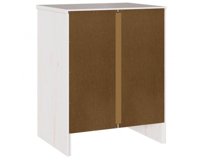 Sonata H Нощен шкаф Drammen Бяло 45 x 35 x 56 см Борово дърво масив