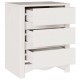 Sonata H Нощен шкаф Drammen Бяло 45 x 35 x 56 см Борово дърво масив