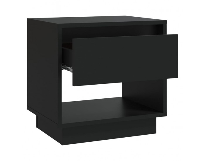 Sonata H Нощно шкафче, черно, 45x34x44 см, инженерно дърво