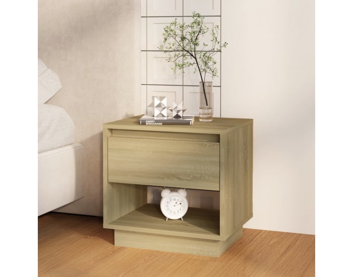 Sonata H Нощно шкафче, опушен дъб, 45x34x44 см, инженерно дърво