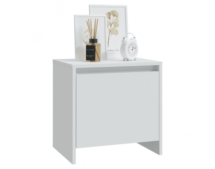 Sonata H Нощно шкафче, бяло, 45x34x44,5 см, инженерно дърво