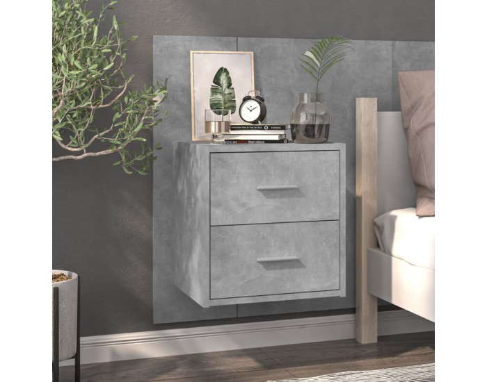 Sonata H Нощни шкафчета за стенен монтаж, 2 бр, бетонно сиви