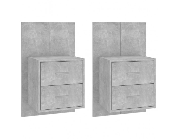 Sonata H Нощни шкафчета за стенен монтаж, 2 бр, бетонно сиви