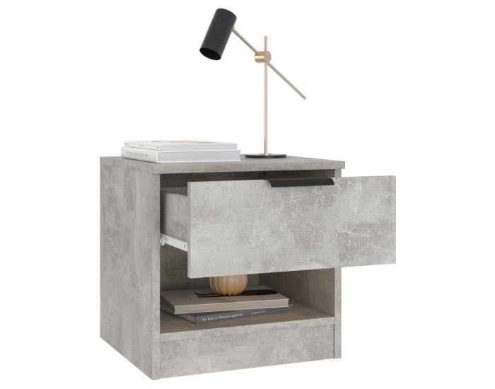 Sonata H Нощни шкафчета, 2 бр, бетонно сиво, инженерна дървесина