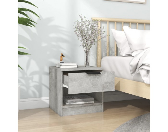 Sonata H Нощни шкафчета, 2 бр, бетонно сиво, инженерна дървесина