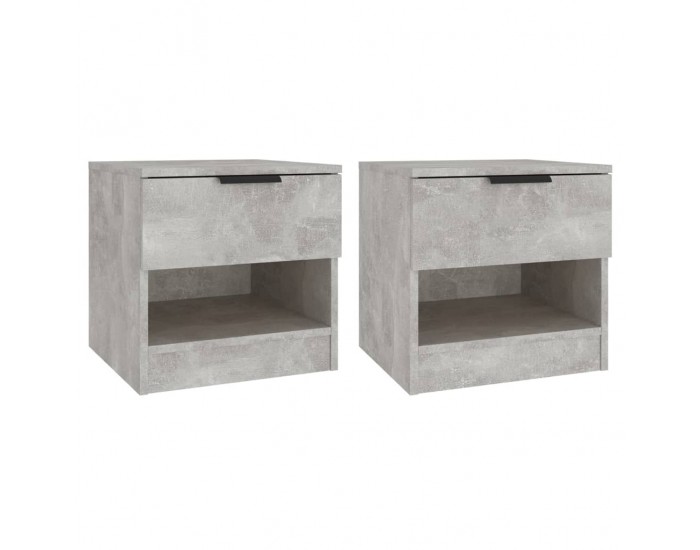 Sonata H Нощни шкафчета, 2 бр, бетонно сиво, инженерна дървесина