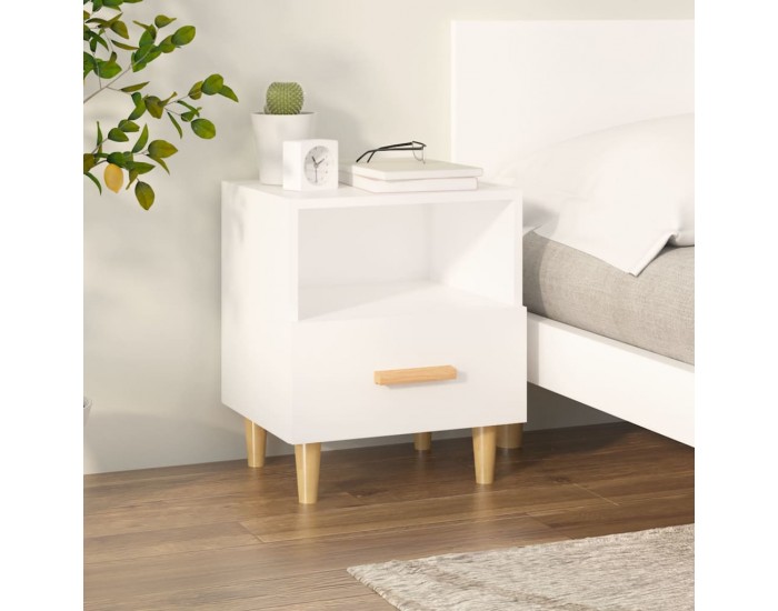 Sonata H Нощно шкафче, бяло, 40x35x47 см