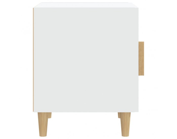 Sonata H Нощно шкафче, бяло, инженерно дърво