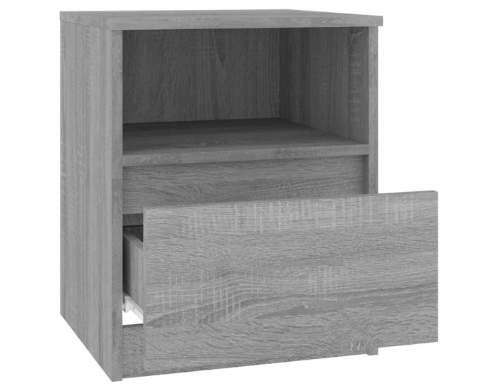 Sonata H Нощно шкафче, сив сонома, 40x40x50 см, инженерно дърво