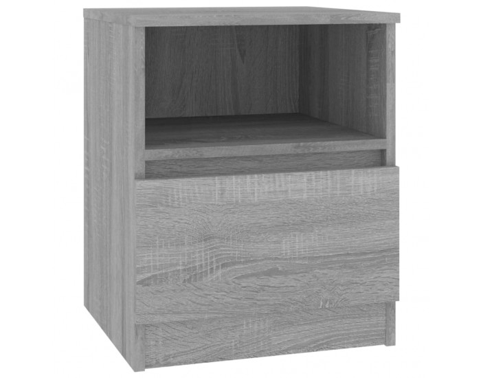 Sonata H Нощно шкафче, сив сонома, 40x40x50 см, инженерно дърво