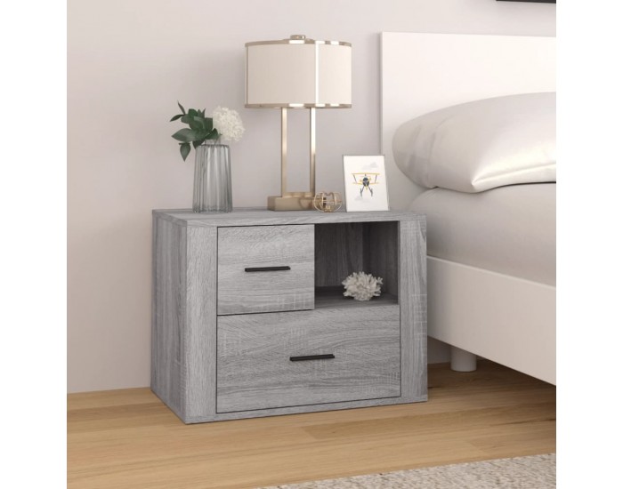 Sonata H Нощно шкафче, сив сонома, инженерно дърво 60x36x45 см