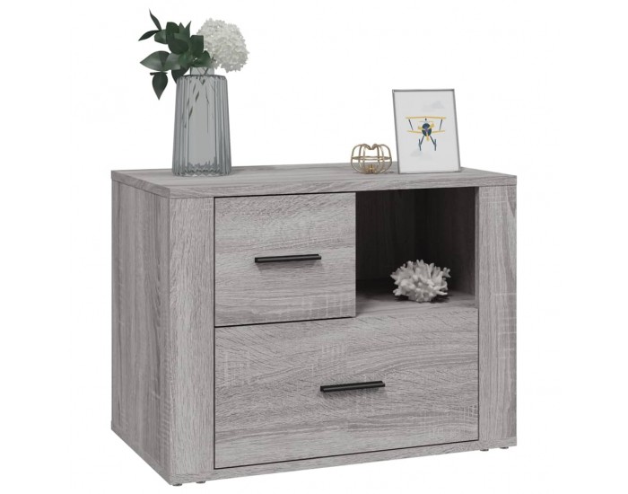 Sonata H Нощно шкафче, сив сонома, инженерно дърво 60x36x45 см