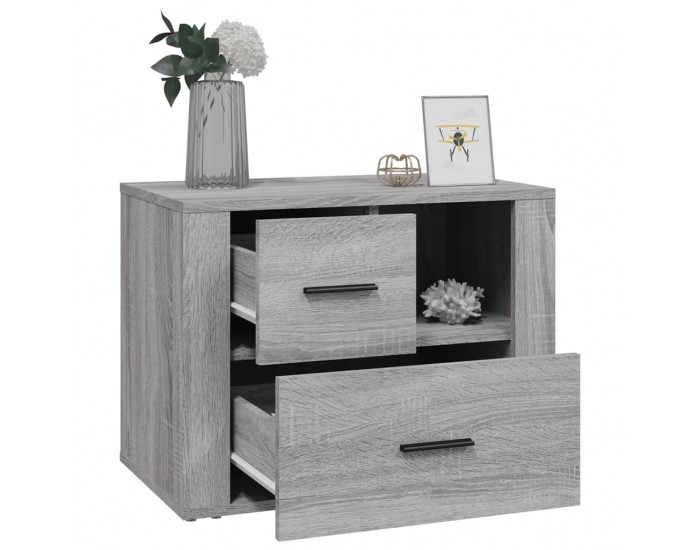 Sonata H Нощно шкафче, сив сонома, инженерно дърво 60x36x45 см