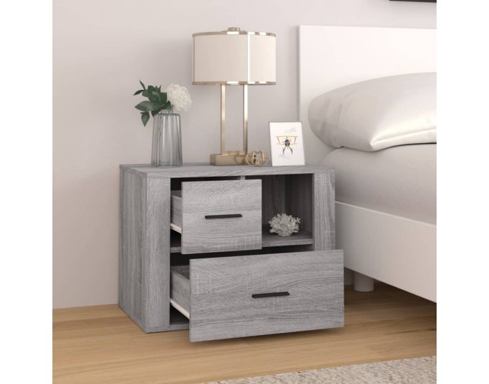 Sonata H Нощно шкафче, сив сонома, инженерно дърво 60x36x45 см