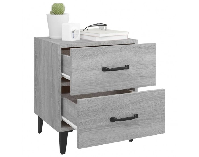 Sonata H Нощни шкафчета, 2 бр, сив сонома, 40x35x47,5 см
