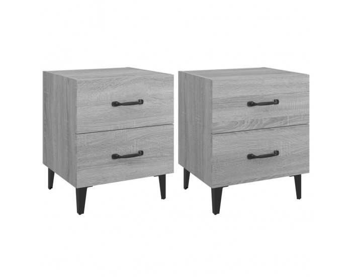 Sonata H Нощни шкафчета, 2 бр, сив сонома, 40x35x47,5 см
