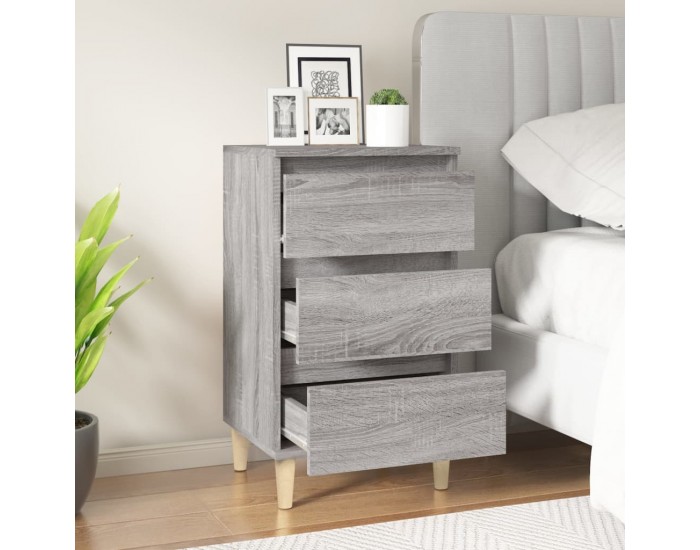 Sonata H Нощно шкафче, сив сонома, 40x35x70 см, инженерно дърво