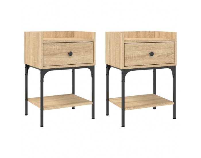 Sonata H Нощни масички, 2 бр, сонома дъб, 40,5x31x60 см, инженерно дърво