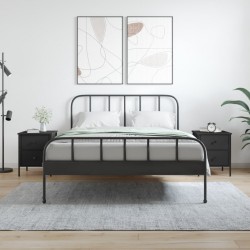 Sonata H Нощни шкафчета 2 бр черни 40x42x50 см инженерно дърво - Спалня