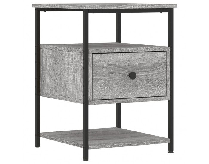 Sonata H Нощно шкафче, сив сонома, 40x42x56 см, инженерно дърво