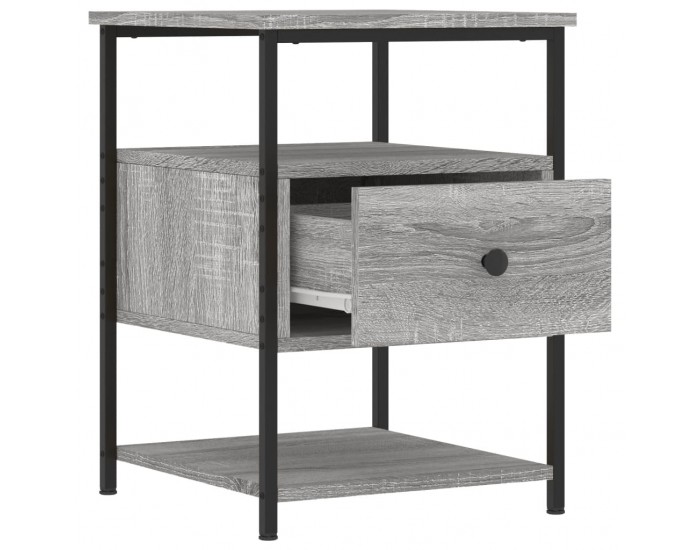 Sonata H Нощно шкафче, сив сонома, 40x42x56 см, инженерно дърво