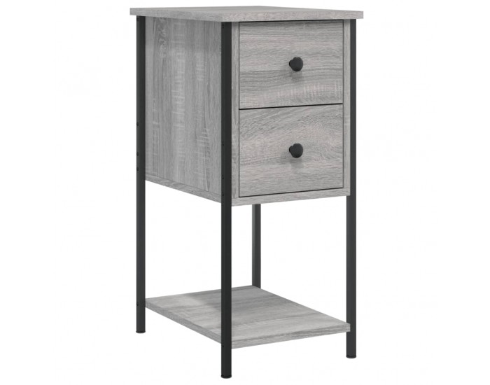 Sonata H Нощно шкафче, сив сонома, 32x42x70 см, инженерно дърво