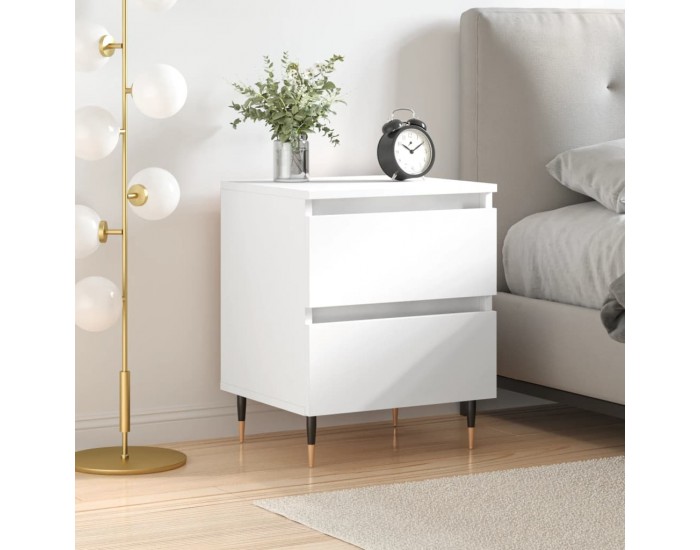 Sonata H Нощно шкафче, бяло, 40x35x50 см, инженерно дърво