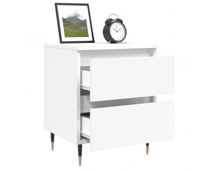 Sonata H Нощно шкафче, бяло, 40x35x50 см, инженерно дърво