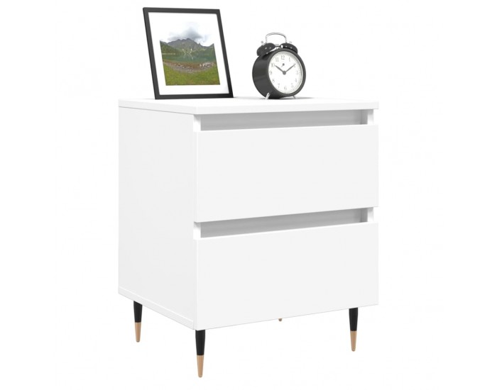 Sonata H Нощно шкафче, бяло, 40x35x50 см, инженерно дърво
