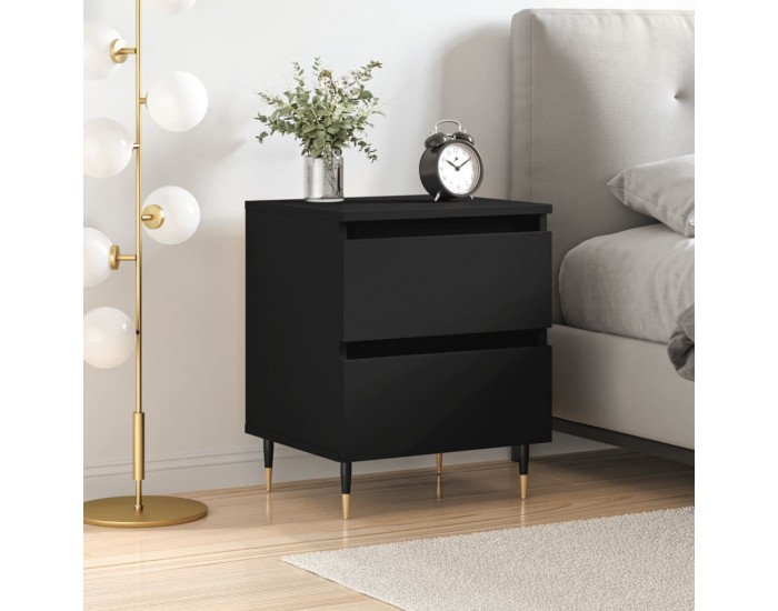 Sonata H Нощно шкафче, черно, 40x35x50 cm инженерно дърво