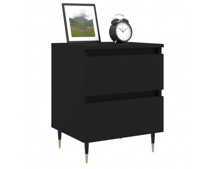 Sonata H Нощно шкафче, черно, 40x35x50 cm инженерно дърво