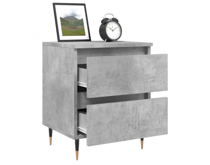 Sonata H Нощно шкафче бетонно сиво 40x35x50 см инженерно дърво