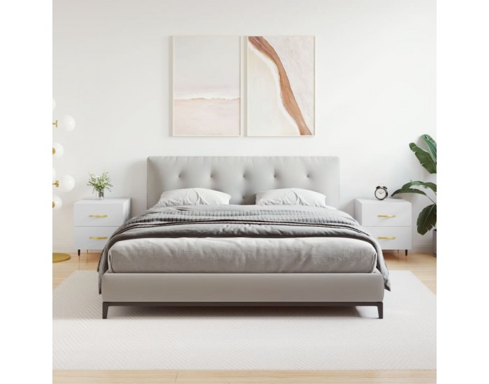 Sonata H Нощни шкафчета, 2 бр, бели, 40x35x47,5 см, инженерно дърво