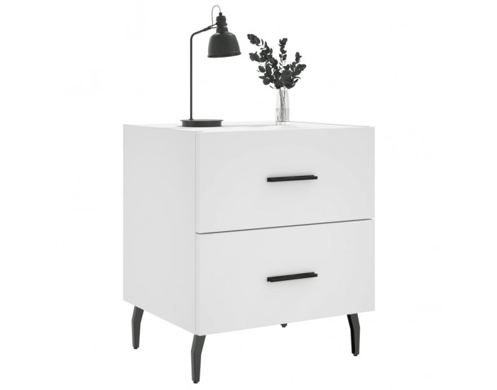 Sonata H Нощно шкафче, бяло, 40x35x47,5 см, инженерно дърво